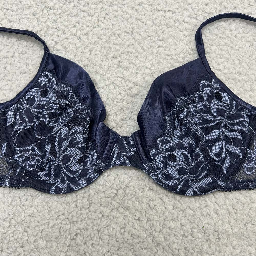VTG Wonderbra Bra 34B Push Up Bra 7476 Love It Lace Light Gel